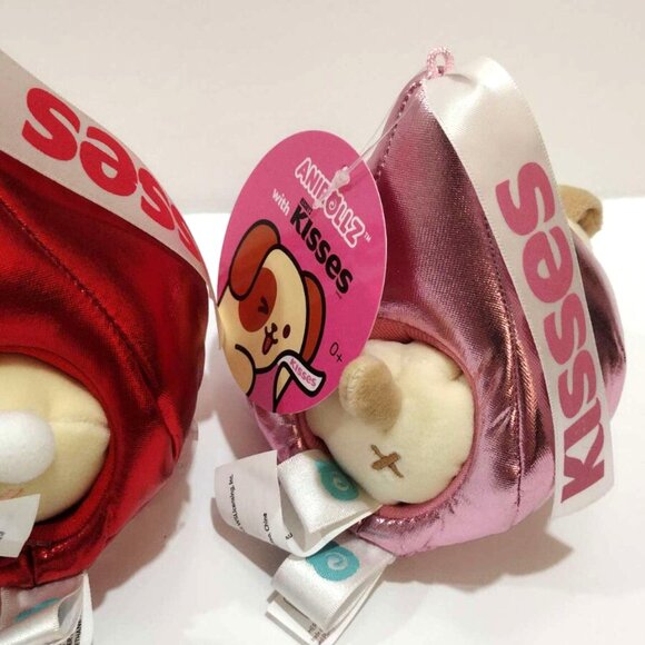 Lot 3 Anirollz Kittiroll Kitten & Bunny & Dog Hershey Kisses 4" Plush - Picture 4 of 11